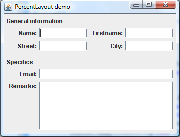 Layout with right alignment